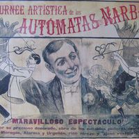 Affiche, Tournée artística de los Autómatas Narbon, vers le début du XXe siècle