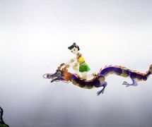 <em>Nezha</em> and the Third Prince (哪吒与三太子, 2014), created by Wang Pei, Lian Xingli and Kang Ranran, performed by Haerbin Ertong Yishu Juyuan Muou Piyingtuan (Harbin, Heilongjiang Province, People’s Republic of China), direction: Wang Pei, Xue Zhaoping, design/construction: Wang Baihui, puppeteers: Kang Ranran, Wang Pei, Lian Xingli, Mu Yuqin. Shadow theatre. Photo: Wu Zhongjun