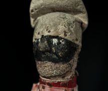 Pulcinella, principal character from the Neapolitan puppetry tradition, <em>guarattelle</em>, by master puppeteer or <em>guarattellaro</em>, Giovanni Pino. Photo courtesy of IPIEMME – International Puppets Museum (Castellammare di Stabia, Italy)