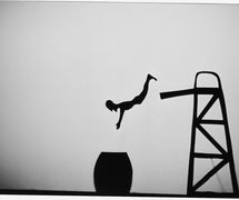Le Plongeur, théâtre d'ombres de Richard Bradshaw de Living Dodo Puppets (R. Bradshaw et M. Williams, Bowral, NSW, Australie). Photo: Margaret Williams