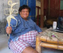 Slamet Gundono (1966-2014), Indonesian <em>dalang</em>/performance artist of Central Java, best known for his <em>wayang</em> suket (rice-straw puppetry) performances (2007). Photo: Karen Smith 
